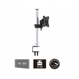 Soporte cromado de escritorio para monitor hasta 27'