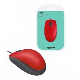 Mouse Logitech M110 silent ptico usb rojo