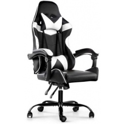 Silla Gamer Lumax ROM negro/blanco