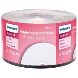 DVD-R 16X Philips 120min 4.7GB Printables