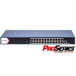 Switch PoE Hikvision PRO 24 puertos gigabit 370w admin.