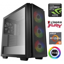 Equipo Gamer Ryzen 9 7900, 16GB, 1TB NVMe, RTX 4070 12GB