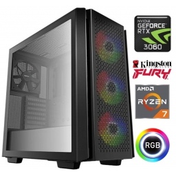 Equipo Gamer Ryzen 7 5700X, 32GB, 1TB NVMe, RTX 3060 12GB