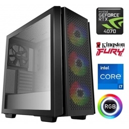 Equipo Gamer Core i7 14700KF, 16GB, 1TB NVMe, RTX 4070 12GB